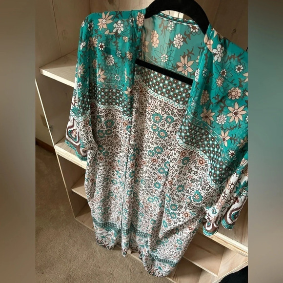 Floral Kimono Long Duster - Picture 7 of 12